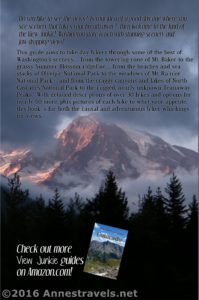 Back cover from "A View Junkie's Guide to Dayhiking Washington" by Anne Whiting