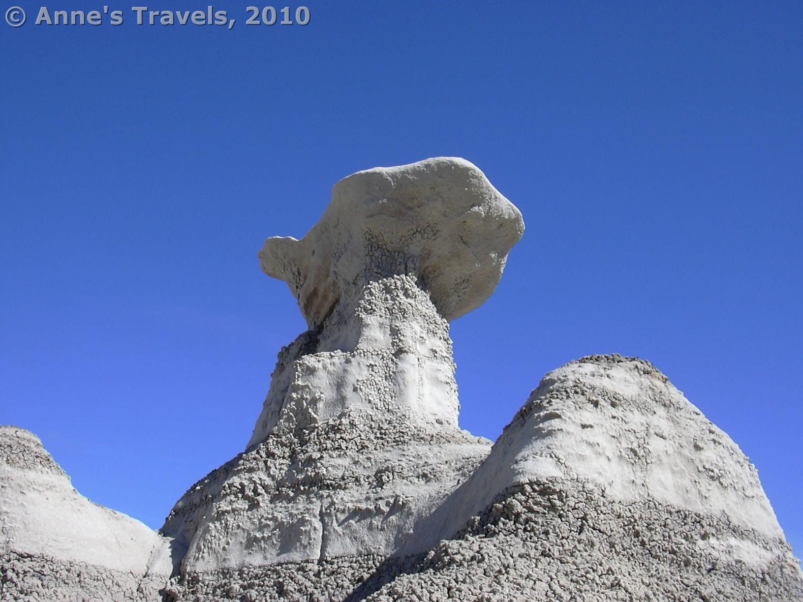A cool hoodoo rock formation in the Bisti Wilderness Area, New Mexico