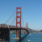 The Golden Gate Bridge spans the Golden Gate, Golden Gate National Recreation Area, Cailifornia