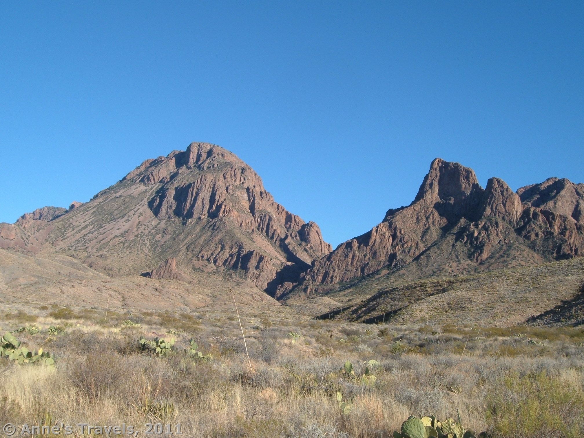 The Chisos Mountains from the Oak Springs Trail, Big Bend National Park, Texas