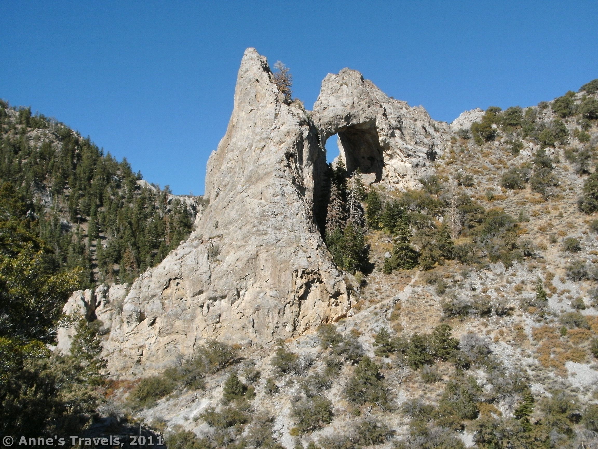 Front view of Lexington Arch, Great Basin National Park, Nevada