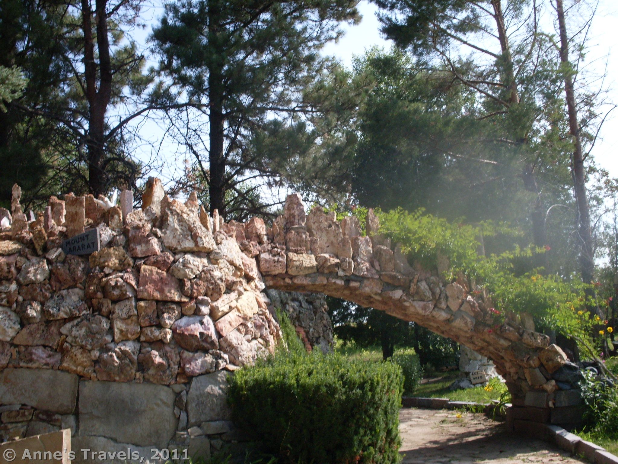 "Mt. Ararat", a rock sculpture at Pathway through the Bible near Joliet, Montana