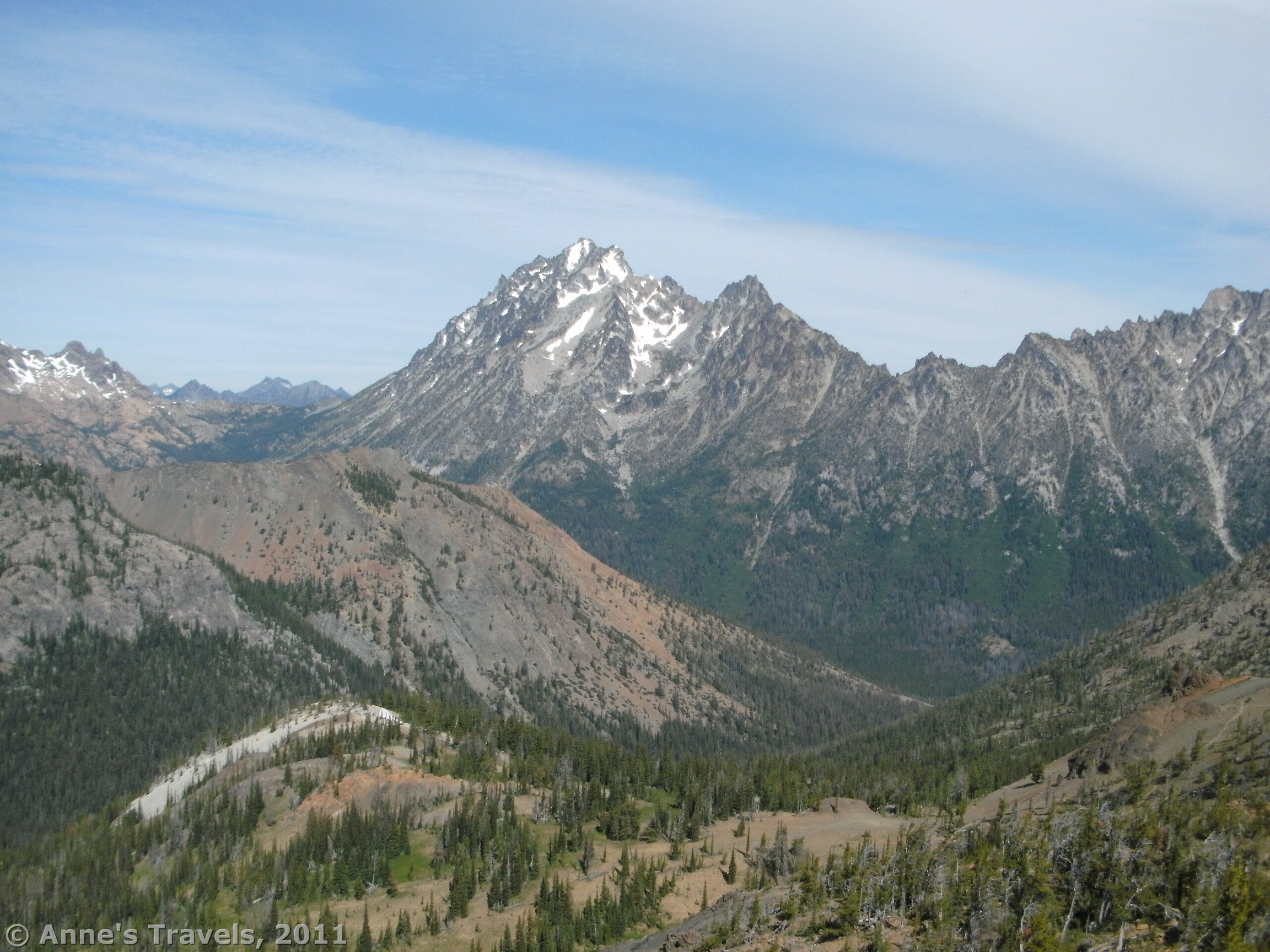 View of Mount Stewart from Bean Peak, Okanogan - Wenatchee National Forest, Washington.