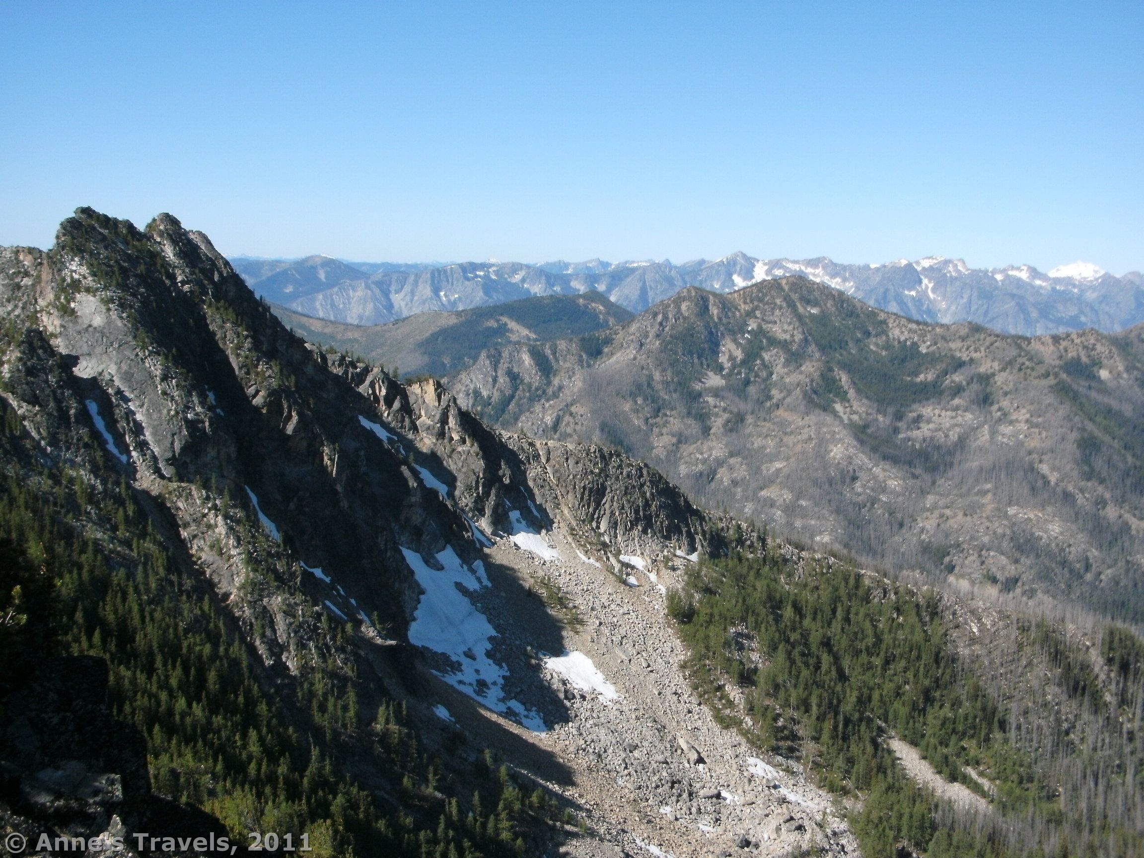 Views toward the Cascades from a pass on the Summer Blossom Trail, Washington