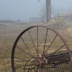 A wooden silo is just one piece of farm equipment at Corrizo Plain National Monument, California