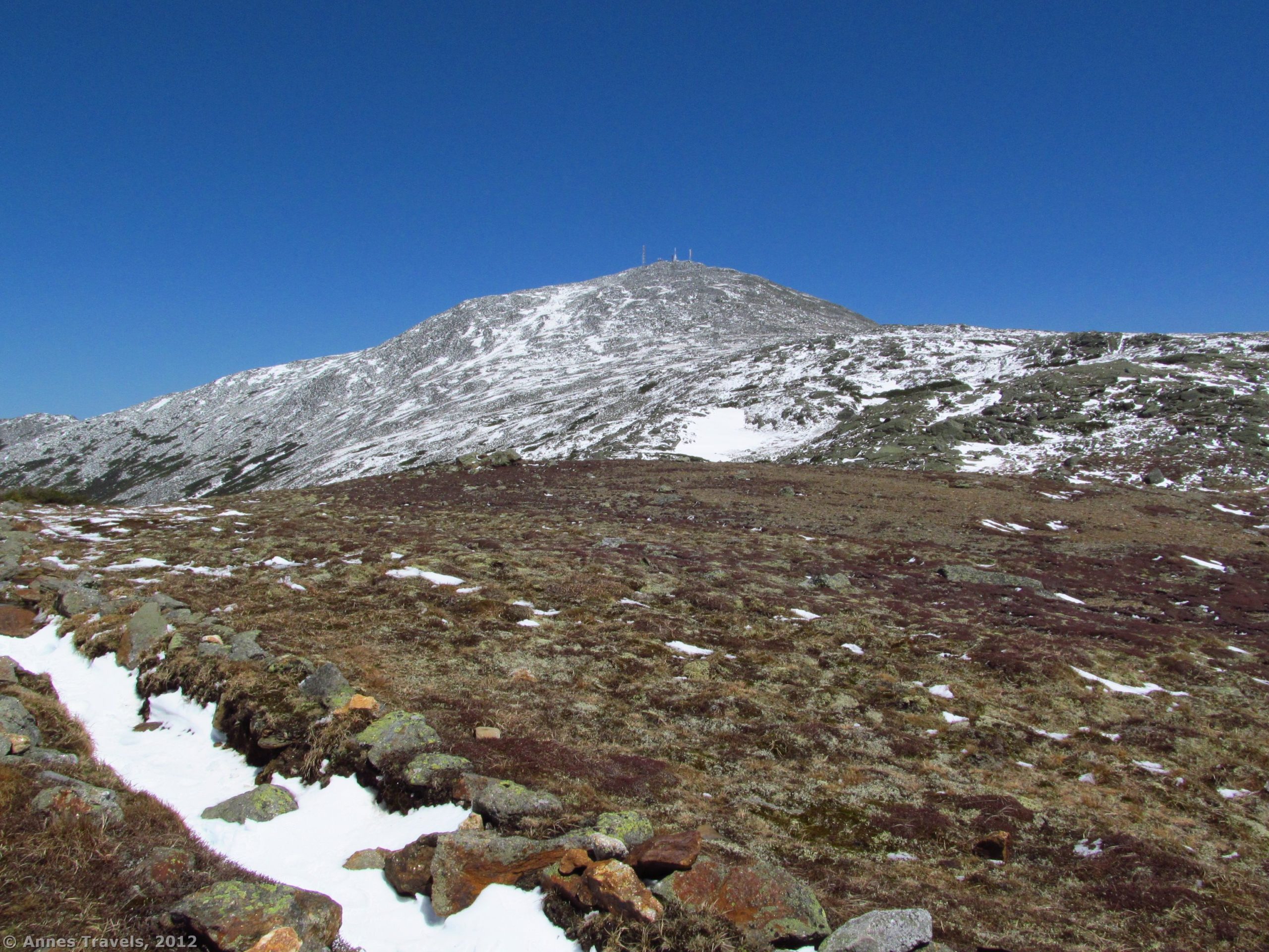 Looking back at Mount Washington while skirting Mount Monroe, White Mountain National Forest, New Hampshire
