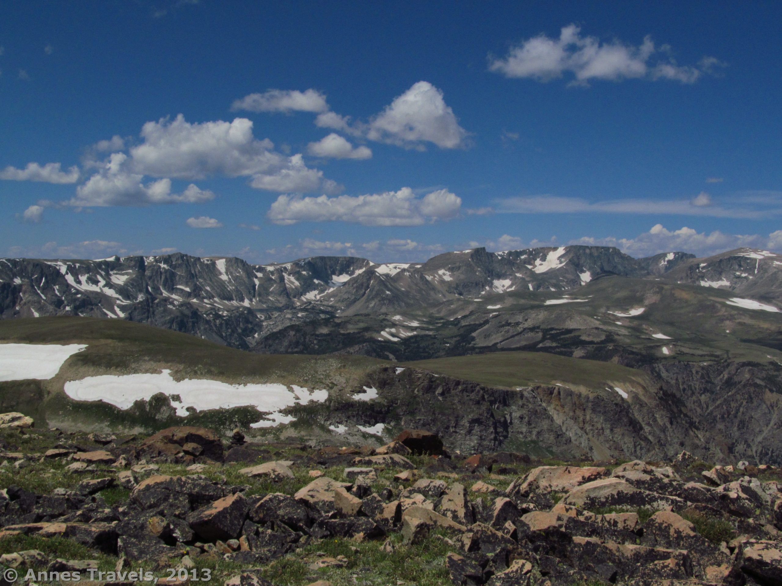 The northern view from Wymont Mountain along the Beartooth Highway, Shoshone National Forest, Wyoming.