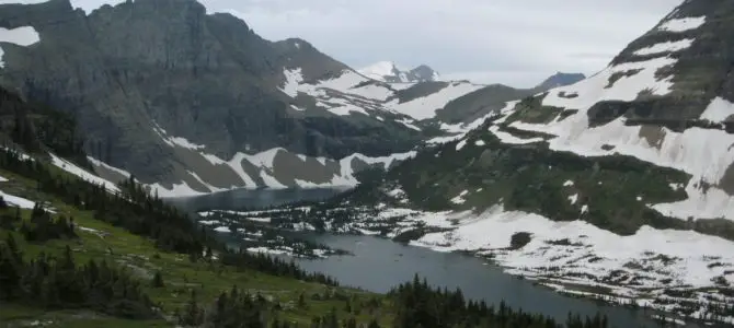 Views at Logan Pass of Hidden Lake