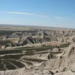 Views from the top of a butte above Saddle Pass, Badlands National Park, South Dakota
