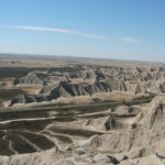 Views from the top of a butte above Saddle Pass, Badlands National Park, South Dakota