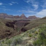 Dark Canyon leads to the main part of the Grand Canyon as seen from the Tonto Trail, Grand Canyon National Park, Arizona