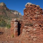 Ruin of a building from the Last Chance Mine on Horseshoe Mesa, Grandview Trail, Grand Canyon National Park, Arizona