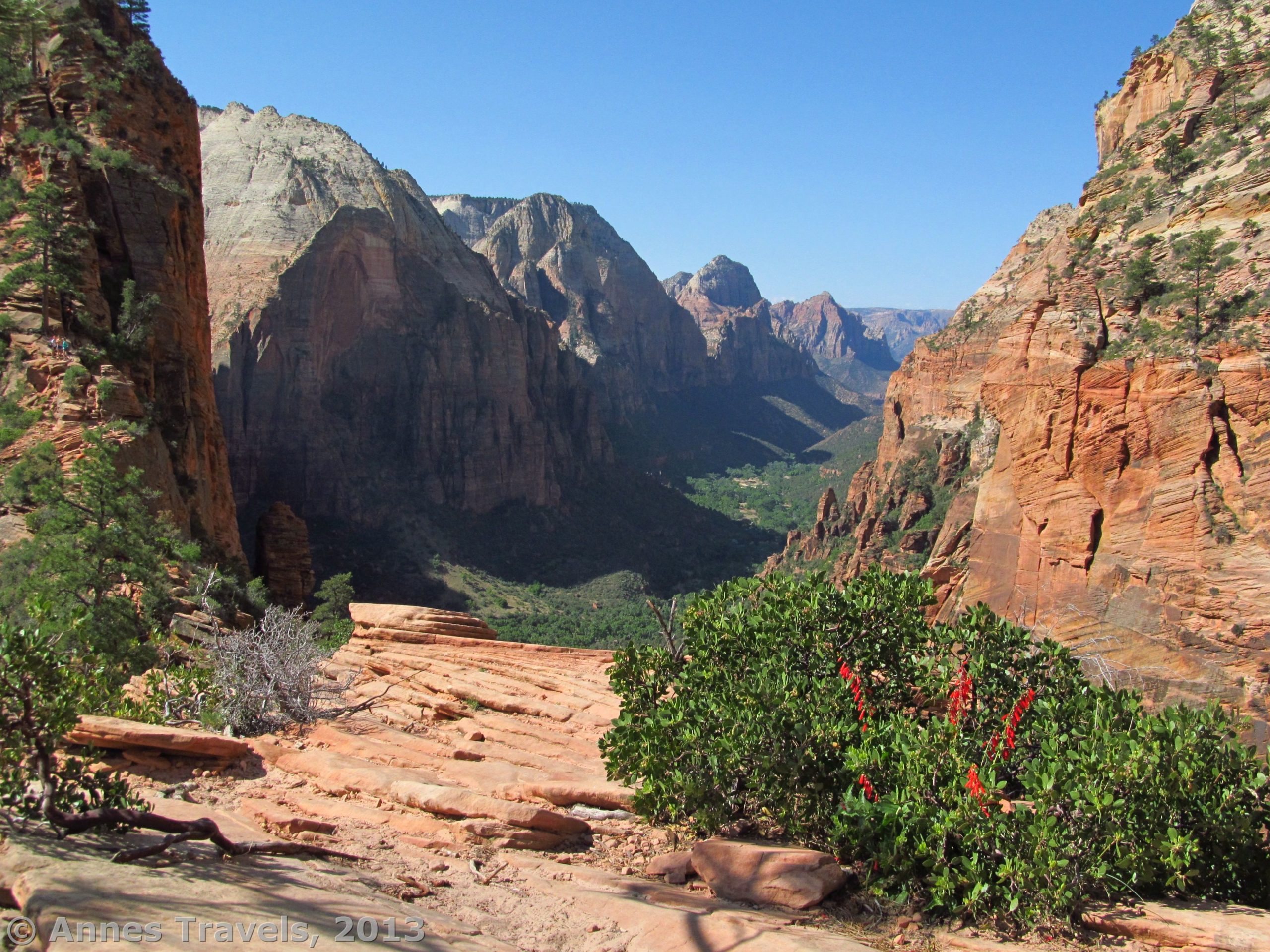 Zion Canyon from about 1/4 of the way up Angel's Landing, Zion National Park, Utah