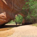 Standing in the shade of Coyote Natural Bridge, Coyote Gulch, Grand Staircase-Escalante National Monument, Utah