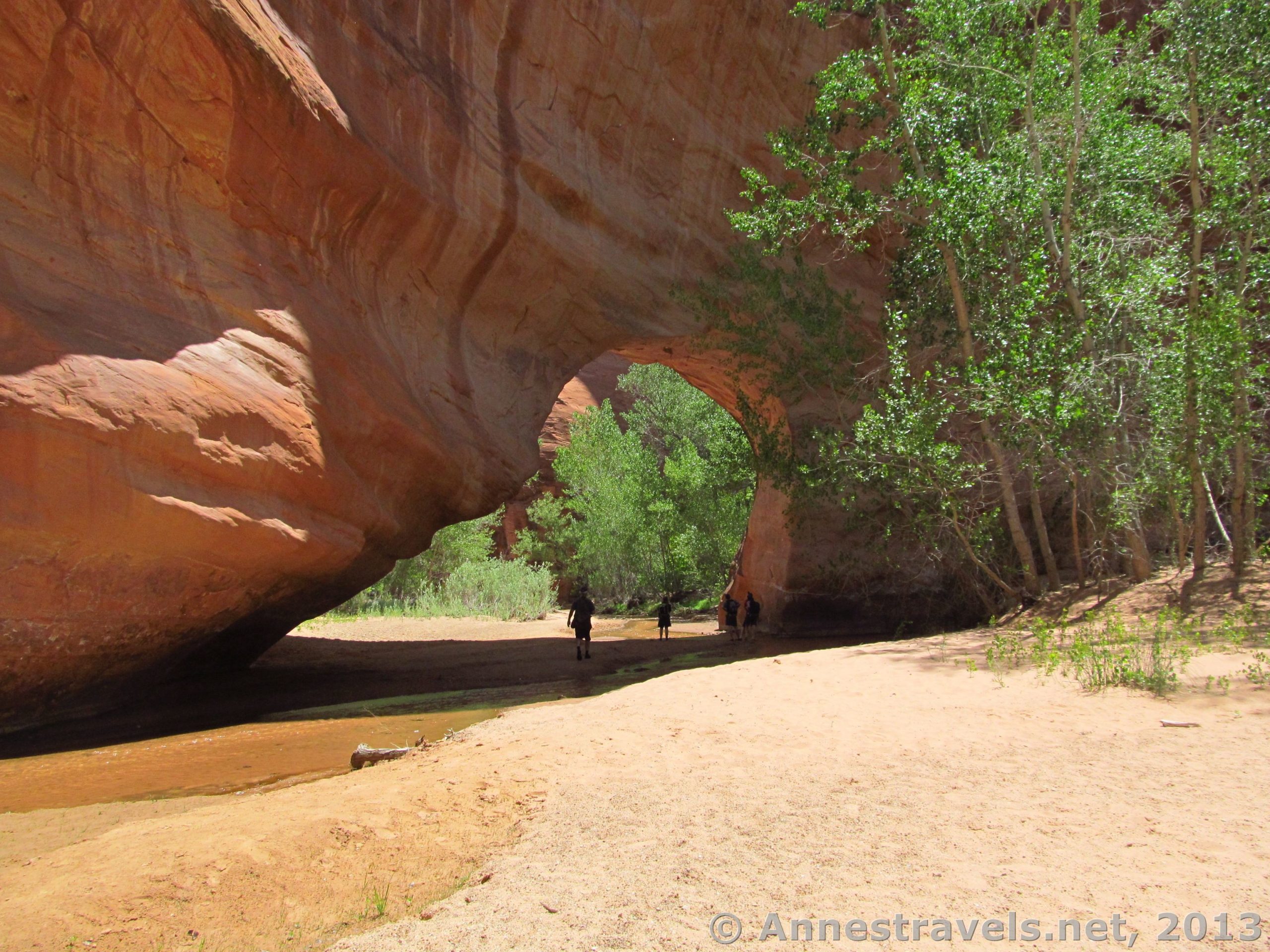 Standing in the shade of Coyote Natural Bridge, Coyote Gulch, Grand Staircase-Escalante National Monument, Utah