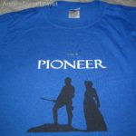 A hand-painted shirt with the message "I'm a Pioneer"