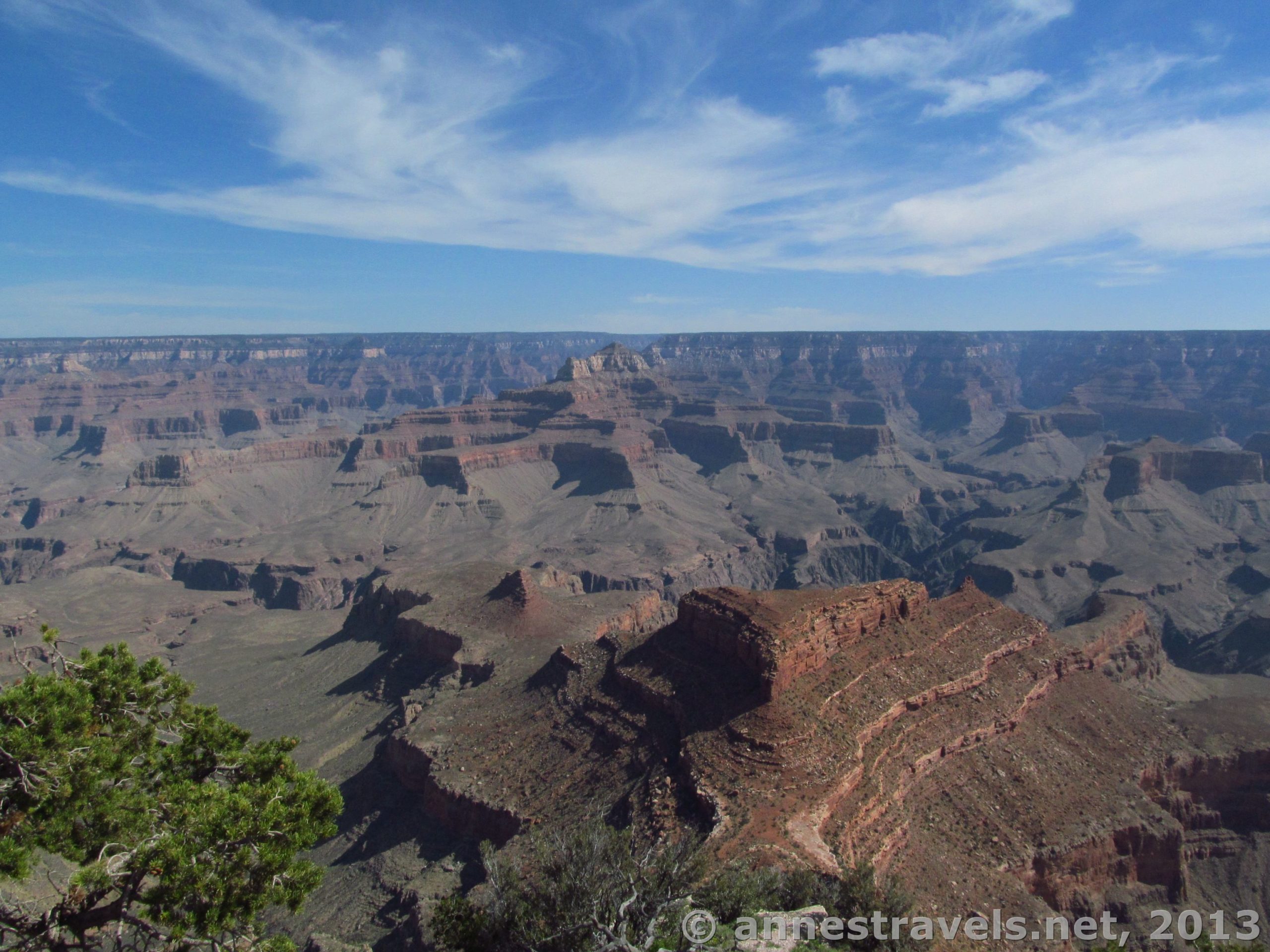 View of Newton Butte from Shoshone Point in the Grand Canyon, Grand Canyon National Park, Arizona
