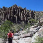 Hiking among the spires on the Echo Canyon Trail, Chiricahua National Monument, Arizona