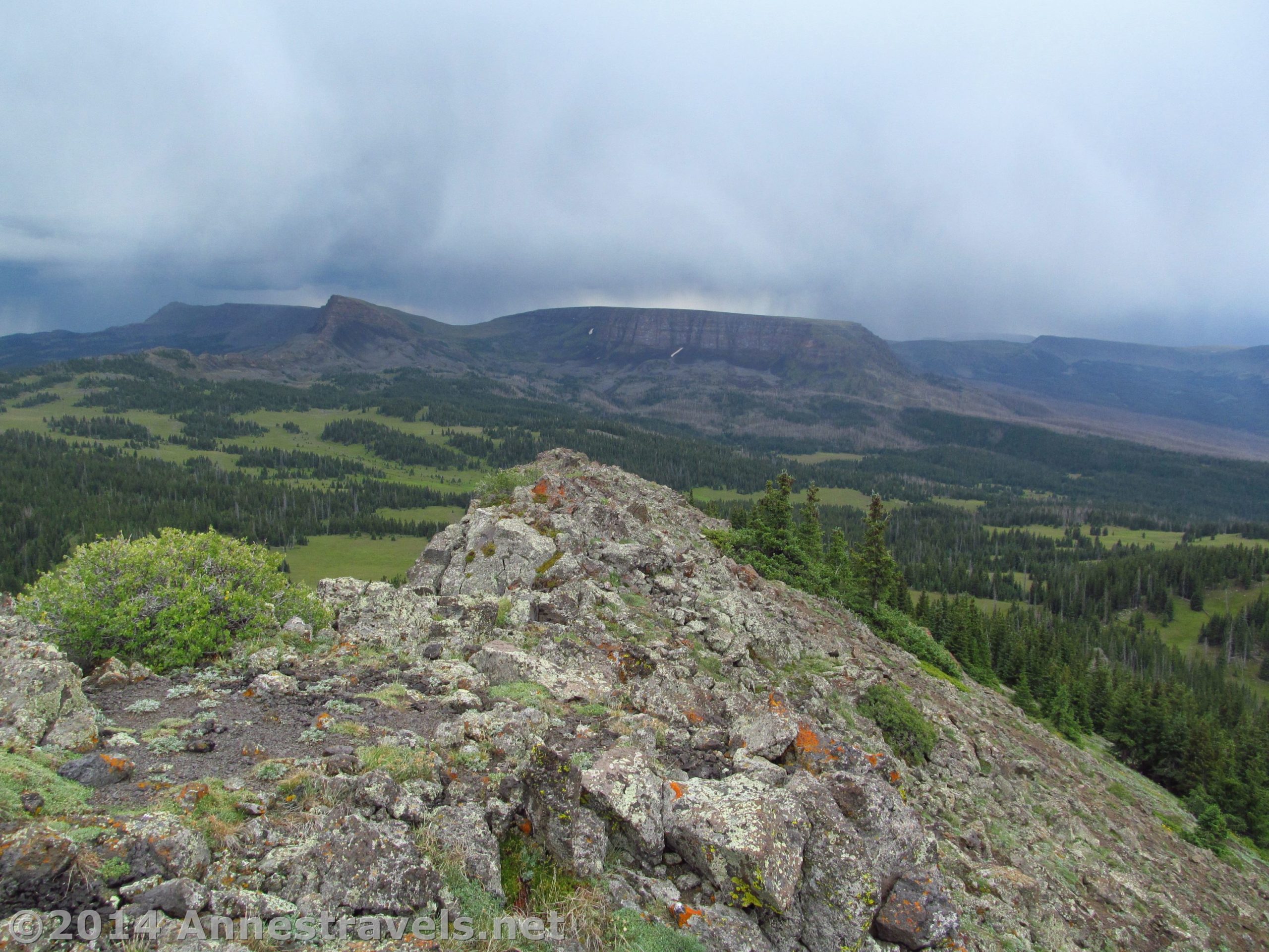 Looking toward the Little Flat Tops from Pyramid Peak, Flat Tops Wilderness Area, Colorado