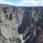 Black Canyon of the Gunnison and the Gunnison River from the Chasm View Trail on the North Rim of the canyon, Black Canyon of the Gunnison National Park, Colorado