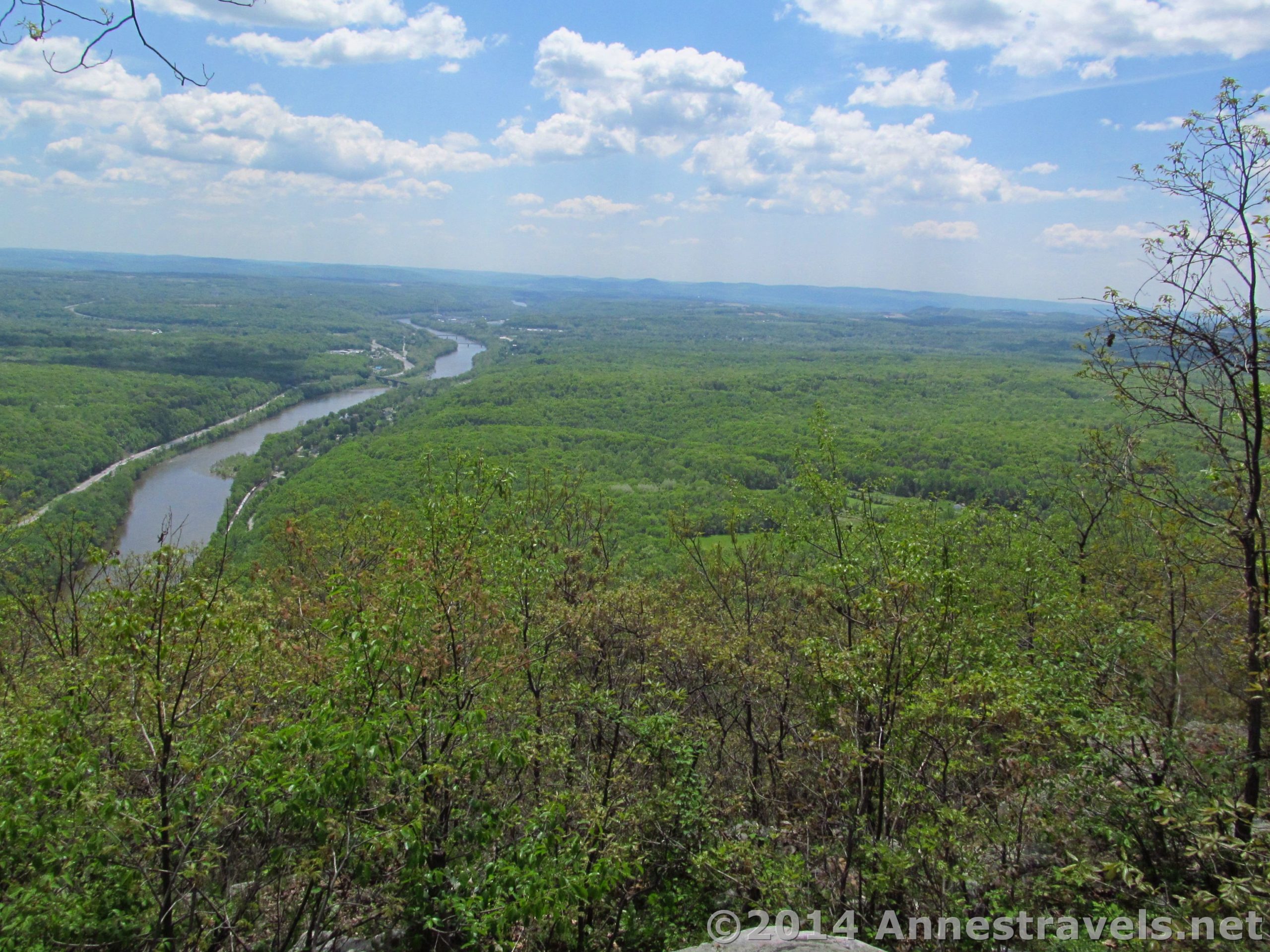 The Delaware River and the Poconos from the top of Mount Minsi, Delaware Water Gap National Recreation Area, Pennsylvania.