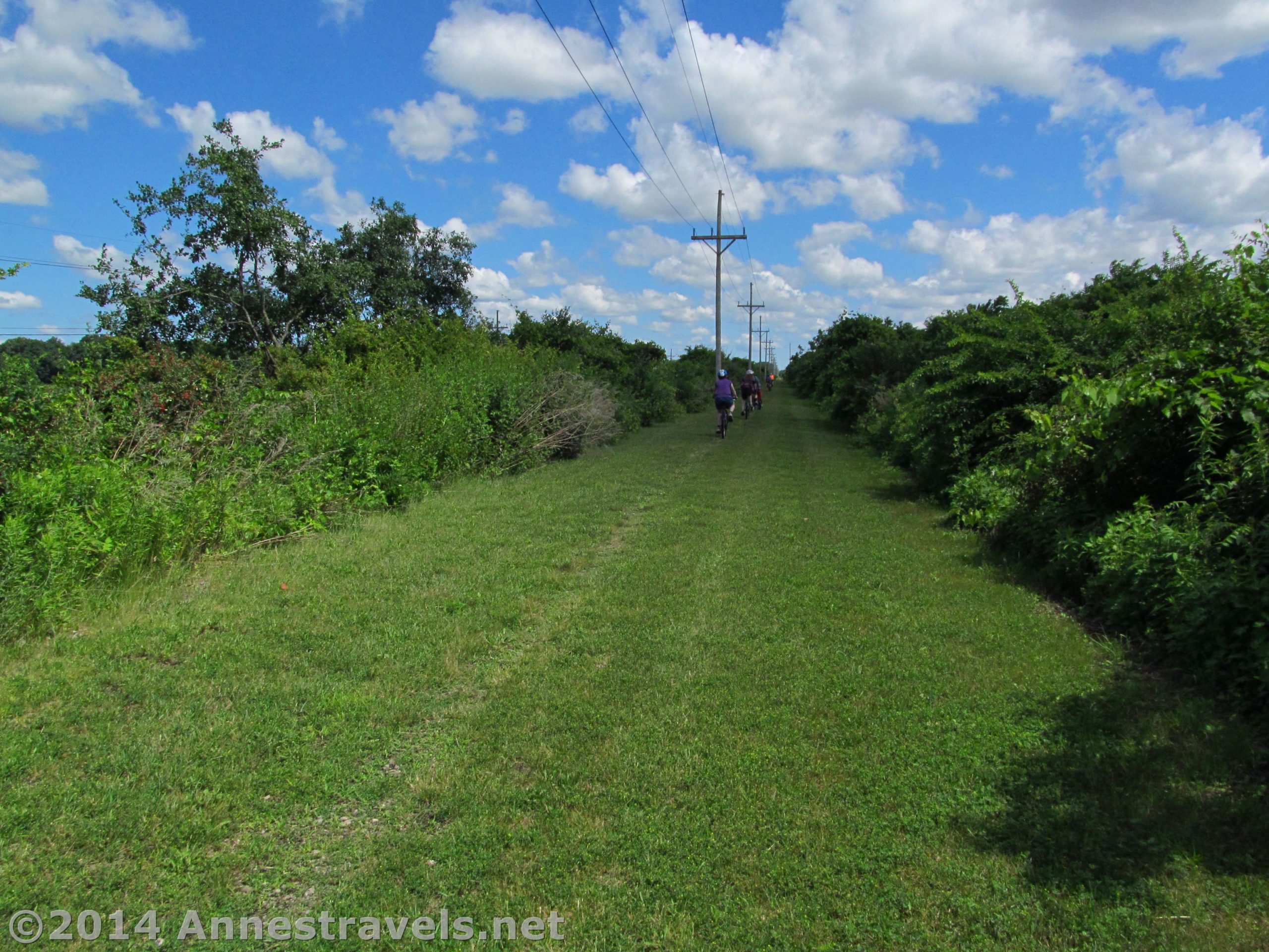 Biking the Genesee Valley Greenway just north of Mount Morris, New York.