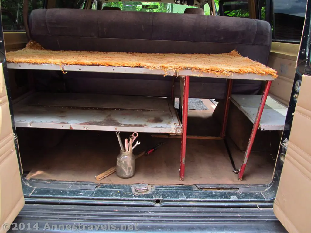 DIY Shelving Unit for The Back of a Van or other Vehicle