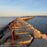 Just before sunset on the Plymouth Jetty, Plymouth, Massachusetts