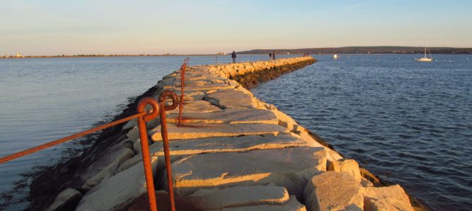 Sunset on the Plymouth Jetty