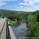 The Appalachian Trail crosses the I-80 Bridge over the Delaware River as it crosses from Pennsylvania into New Jersey. Delaware Water Gap National Recreation Area.