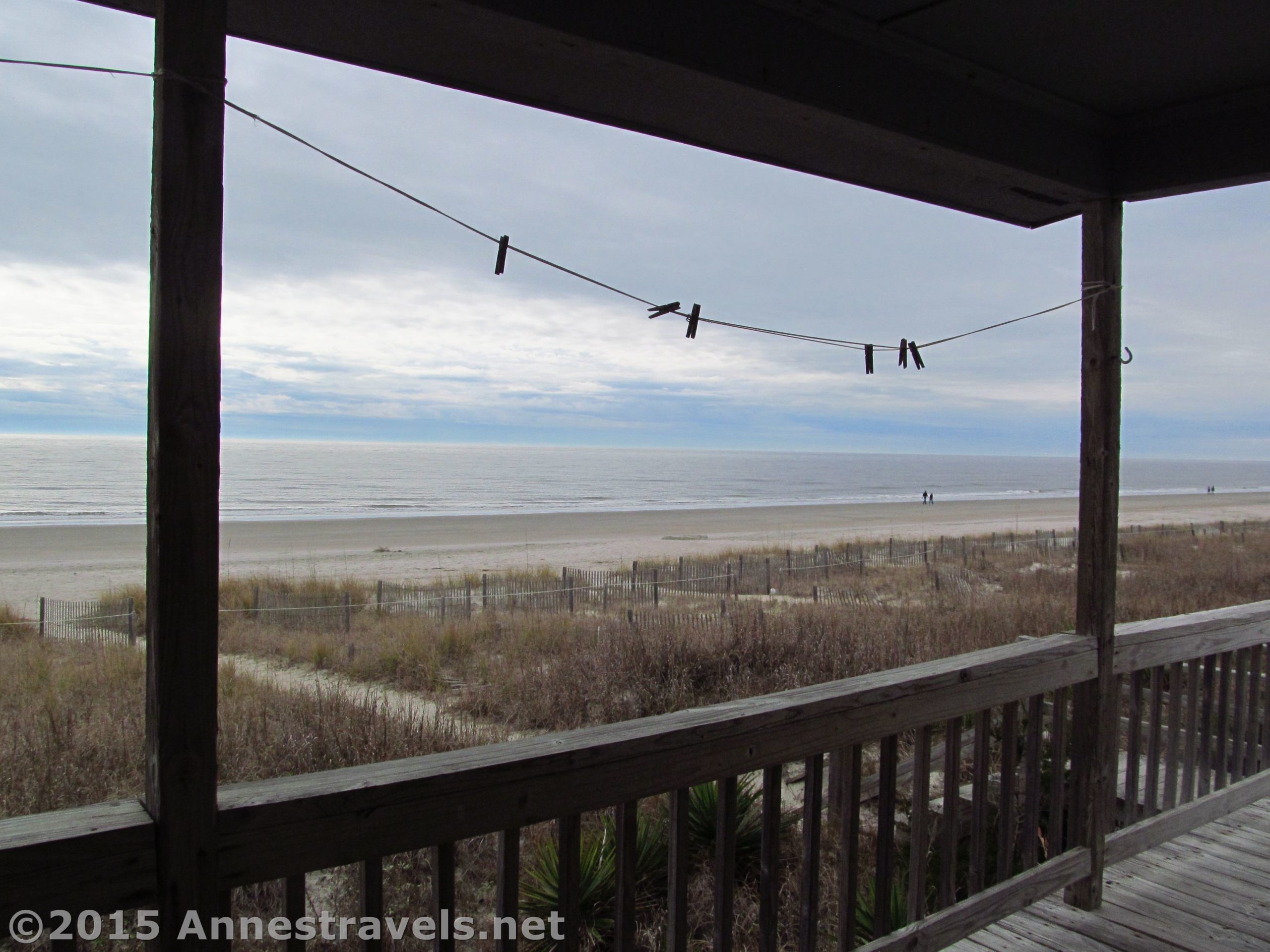 The view from the back porch of "Starboard" 899 Ocean Blvd W on Holden Beach, North Carolina.
