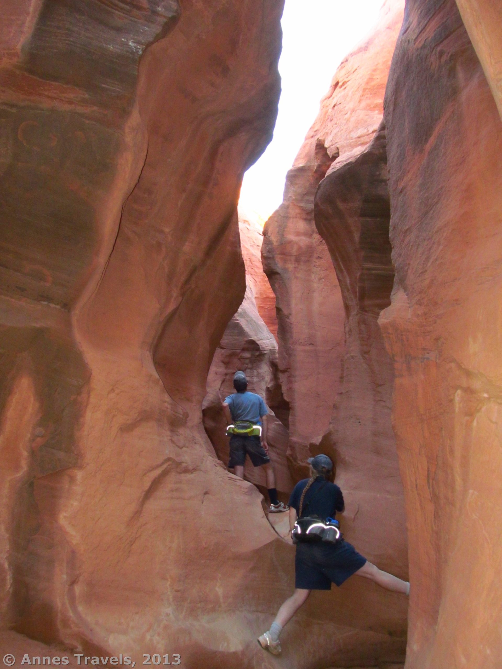 Exploring Peek-a-Boo Slot, Grand Staircase-Escalante National Monument, Utah