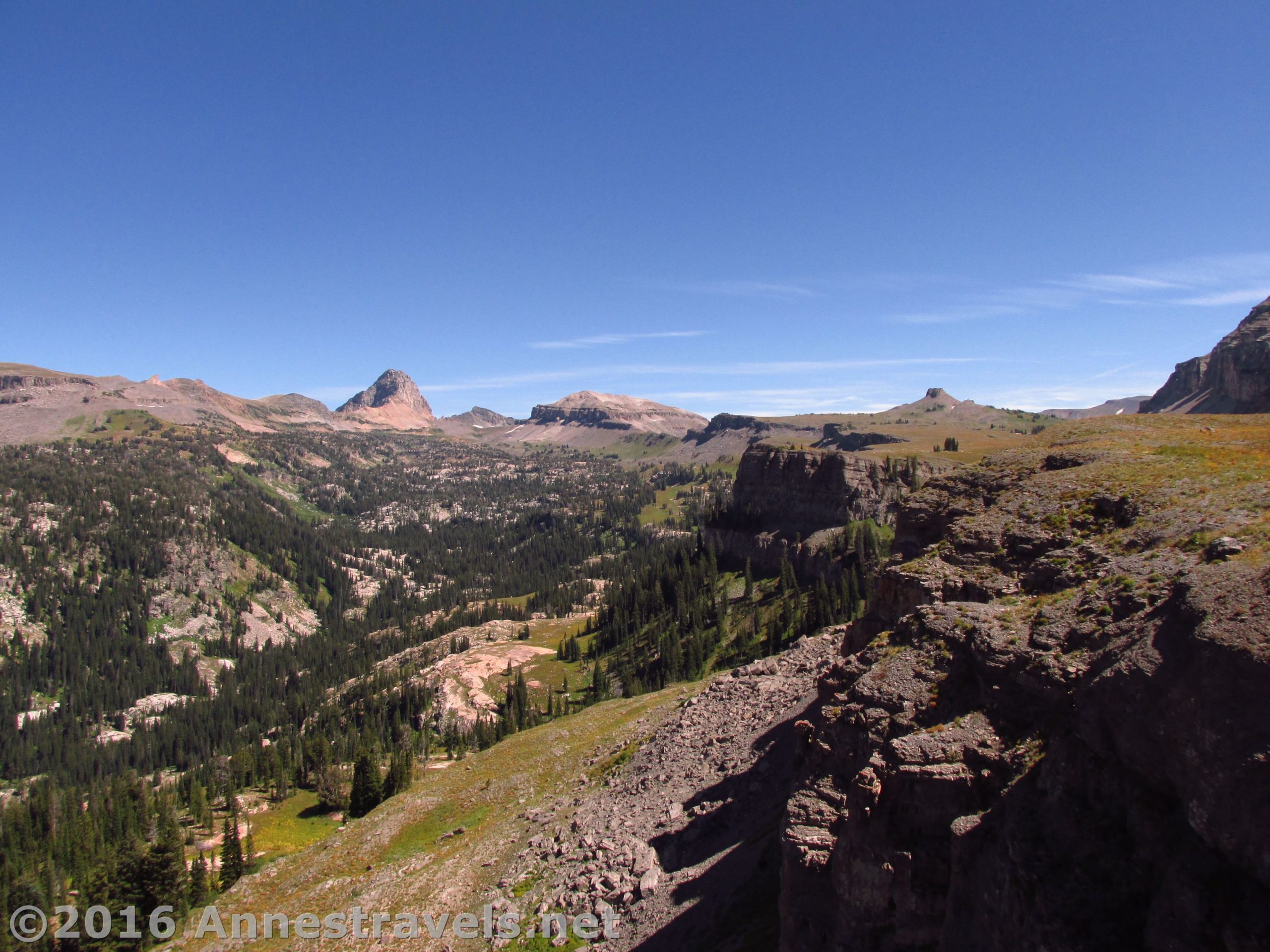 Views into Alaska Basin from the Alaska Basin Overlook along the Stairway to Heaven Trail, Jedediah Smith Wilderness / Grand Teton National Park, Wyoming