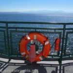 View off the Bow of the ferry "Kennewick" while crossing the Puget Sound, Port Townsend Ferry, Washington