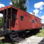 An old caboose (that you can actually walk inside) at the Medicine Bow Museum, Wyoming