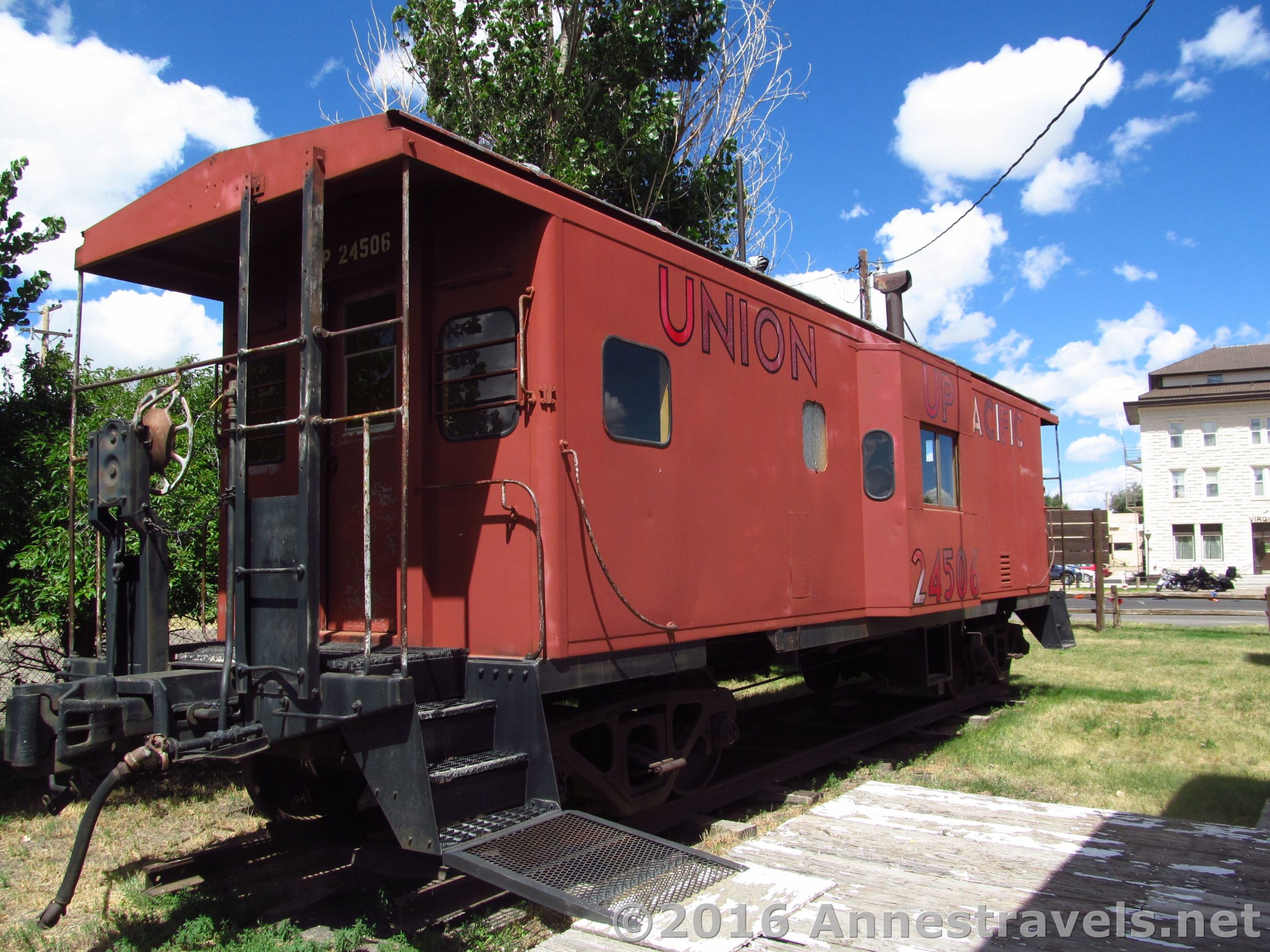 An old caboose (that you can actually walk inside) at the Medicine Bow Museum, Wyoming