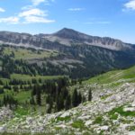 Views toward Housetop Mountain from the trail beyond Upper Darby Canyon, Jedediah Smith Wilderness / Grand Teton National Park, Wyoming