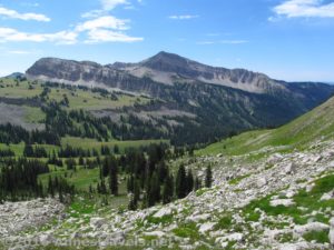 Views toward Housetop Mountain from the trail beyond Upper Darby Canyon, Jedediah Smith Wilderness / Grand Teton National Park, Wyoming