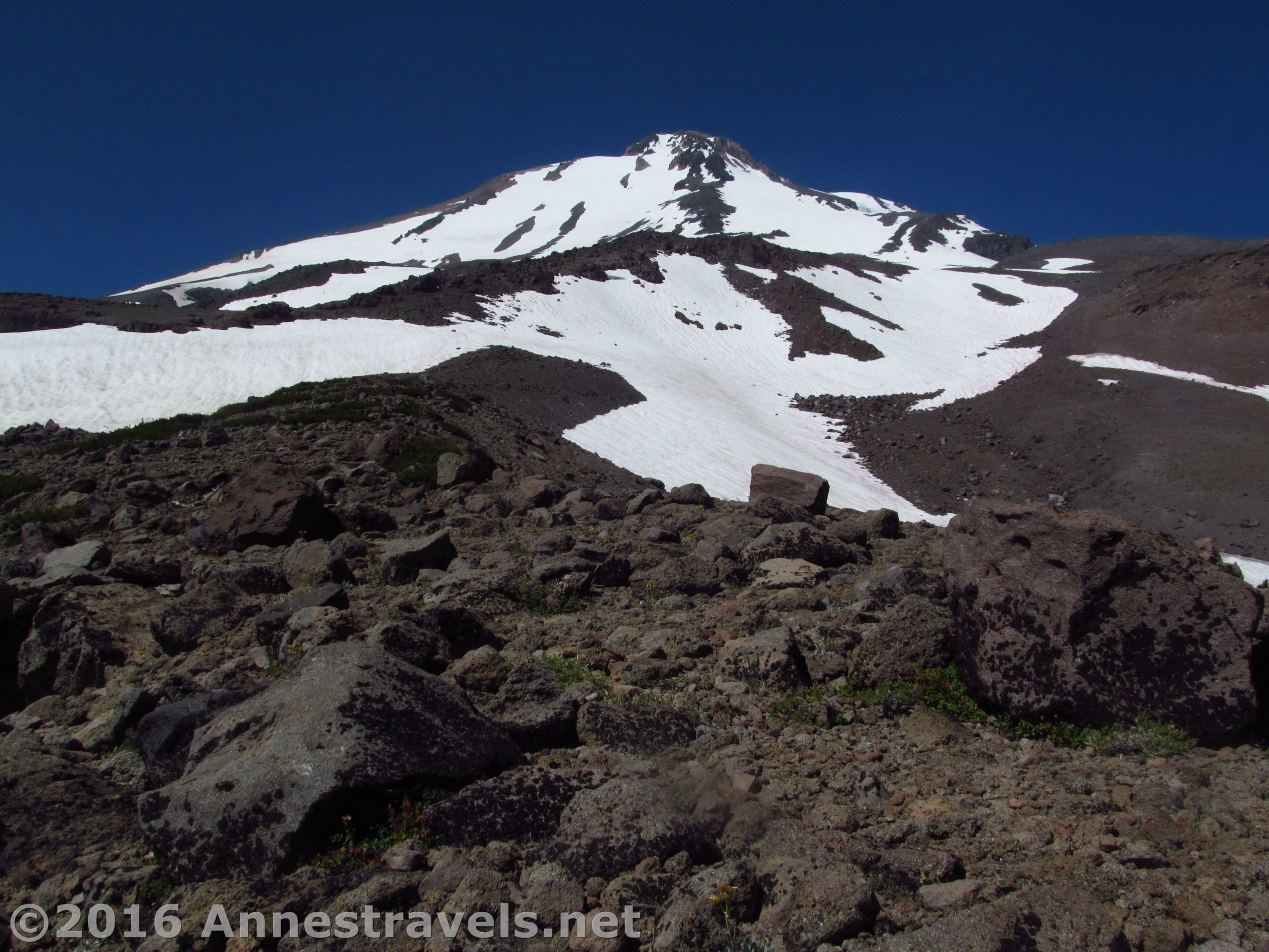 High above Brewer Creek on the slopes of Mt. Shasta, CA