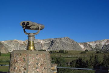 Views of the Snowy Range at Libby Flats Observation Site