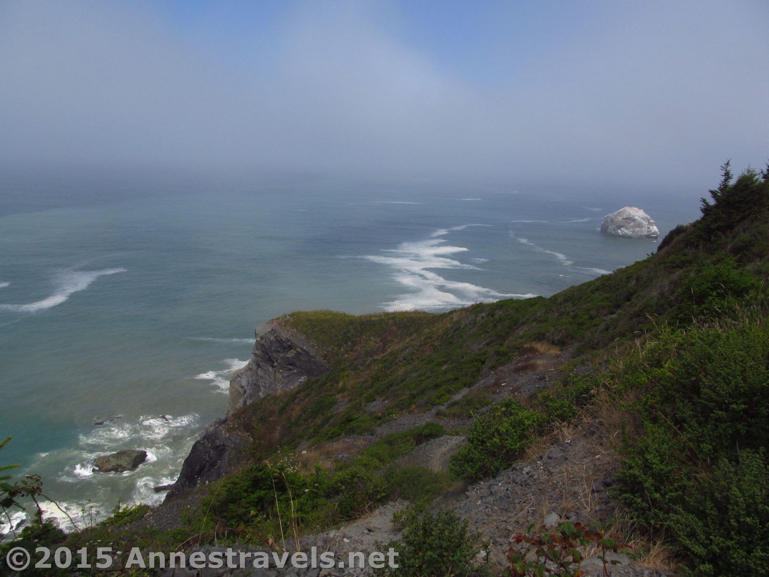 Looking north toward White Rock from High Bluff, Redwood National Park, California