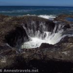 Thor's Well about 30 minutes after high tide, Cape Perpetua, Oregon