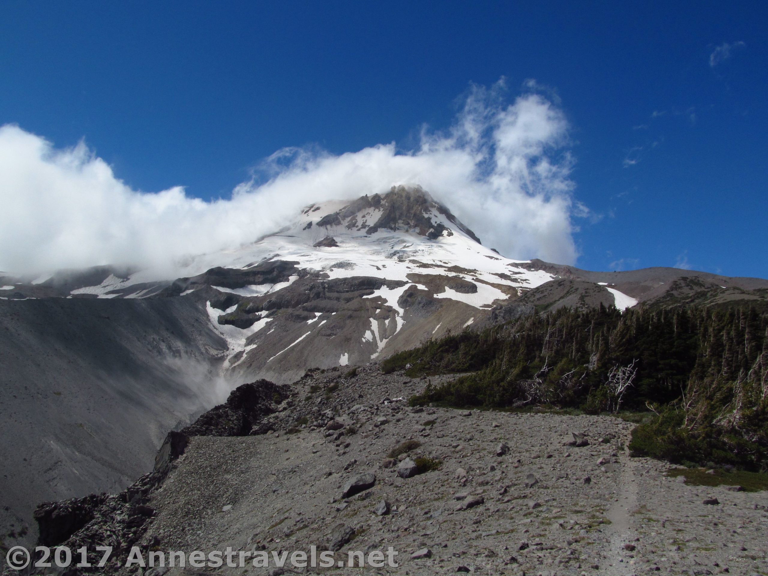 Mt. Hood from near Viewpoint #! on Gnarl Ridge in Mount Hood National Forest, Oregon