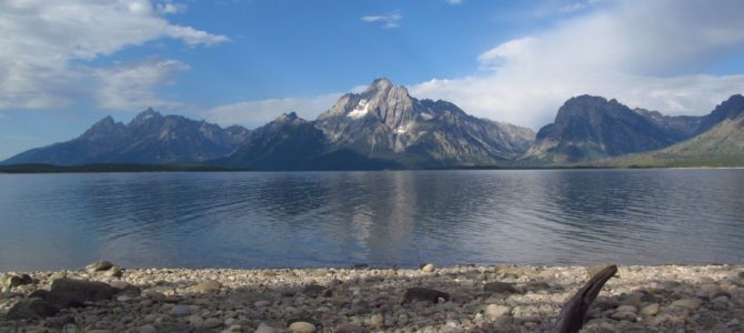 Lakeshore Trail overlooking Jackson Lake and the Tetons