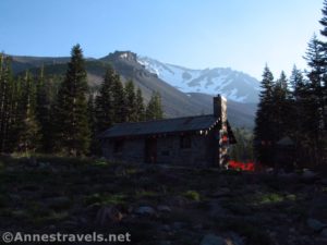 Cabin run by the Sierra Club at the Horse Camp below Mt. Shasta, Shasta-Trinity National Forest, California