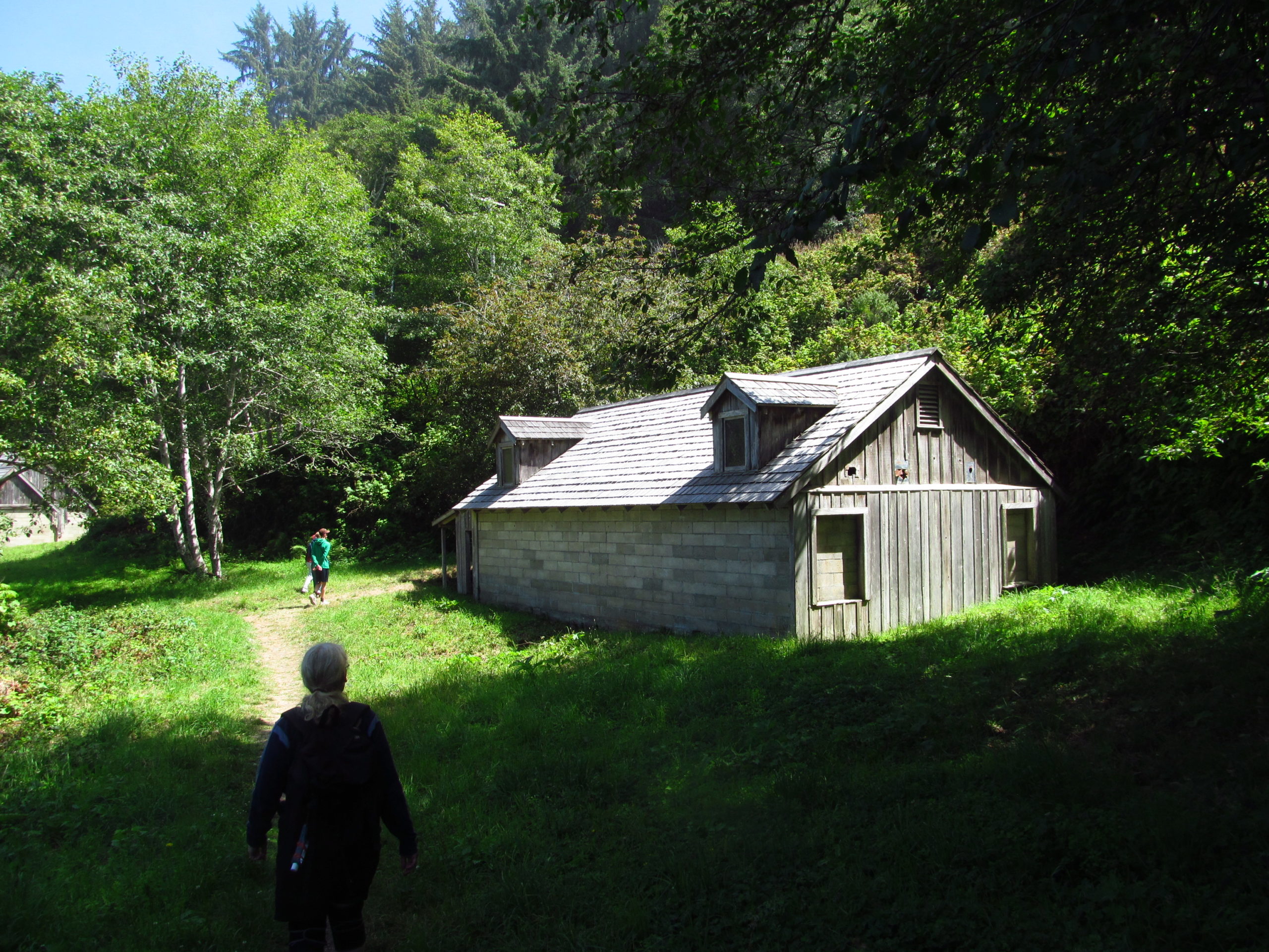 The powerhouse disguised as a farmhouse at the WWII era Klamath River Radar Station, Redwood National Park, California