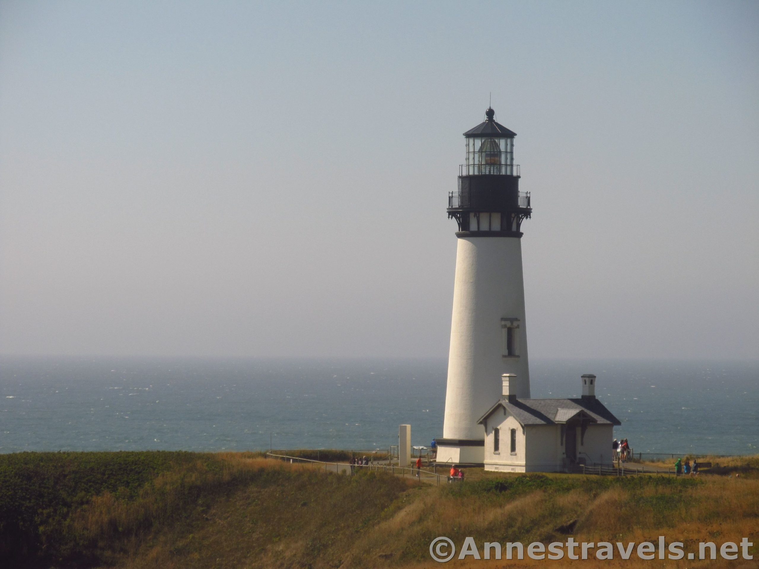 The Yaquina Head Lighthouse from a pullout on the road to the point, Newport, Oregon