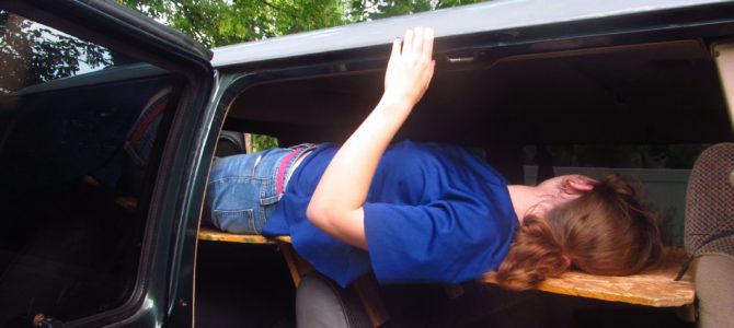 DIY Bunkbed for Over the Seats in a Van