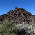 A pile of lava at the Fleener Chimneys Trail in Lava Beds National Park, California