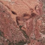 Brimhall Arch from the slickrock cliffs across the canyon, Capitol Reef National Park, Utah